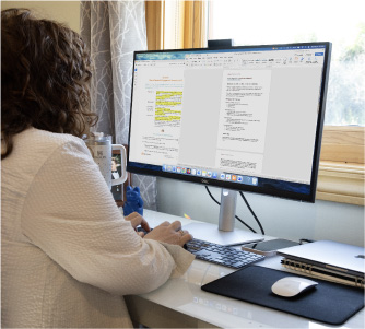 Jerrie Working on Website Copy