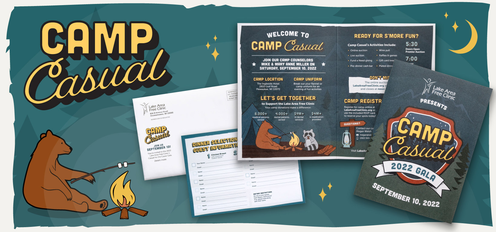 Camp Casual Gala 2022 Print Materials Designed by Ocreative