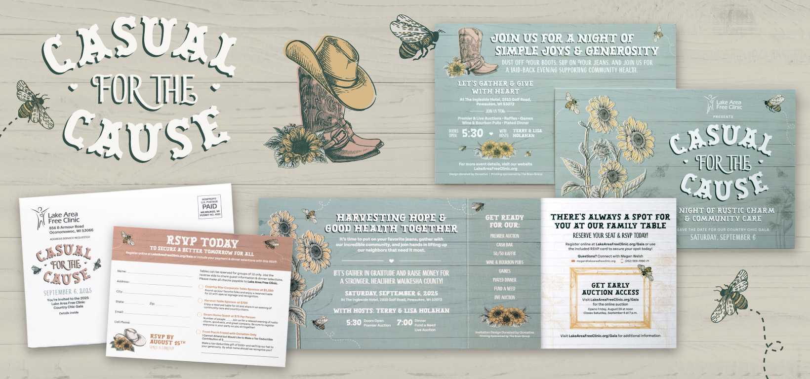 Casual for the Cause 2025 Gala Print Materials Designed by Ocreative