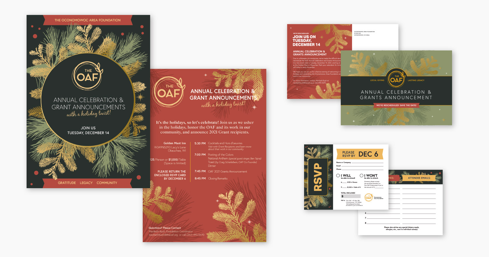 OAF Annual Gala Print Collateral