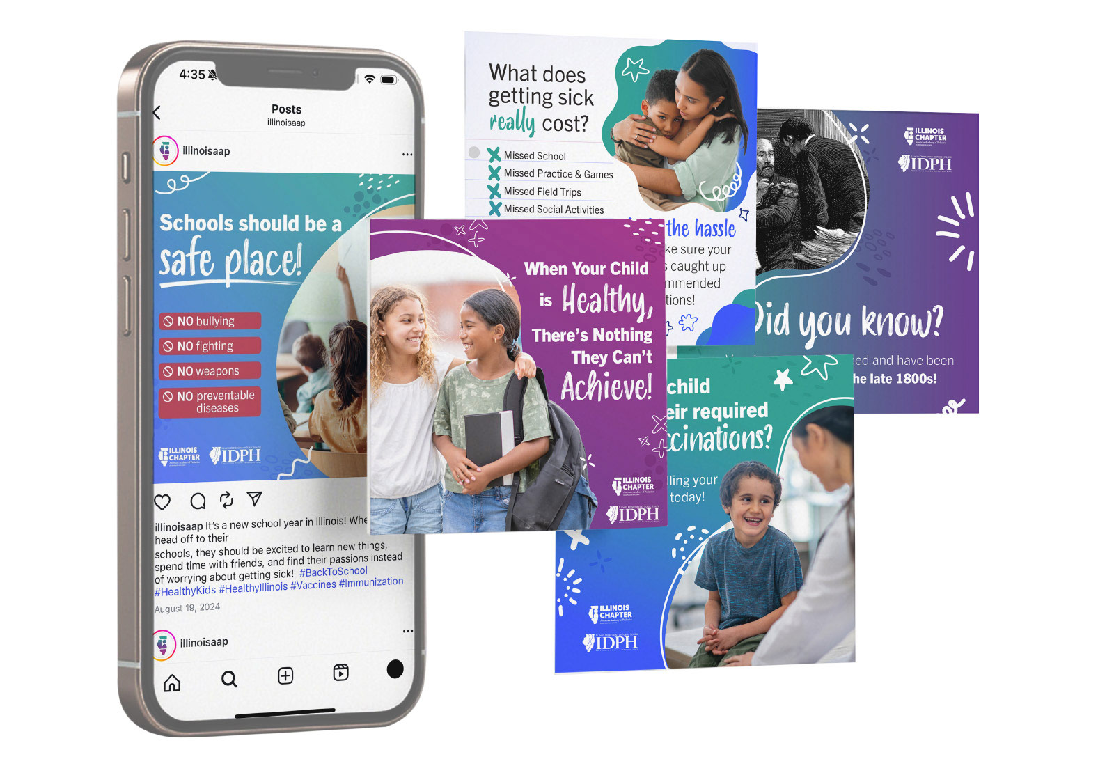 ICAAP Campaign Displayed on a Mobile Phone