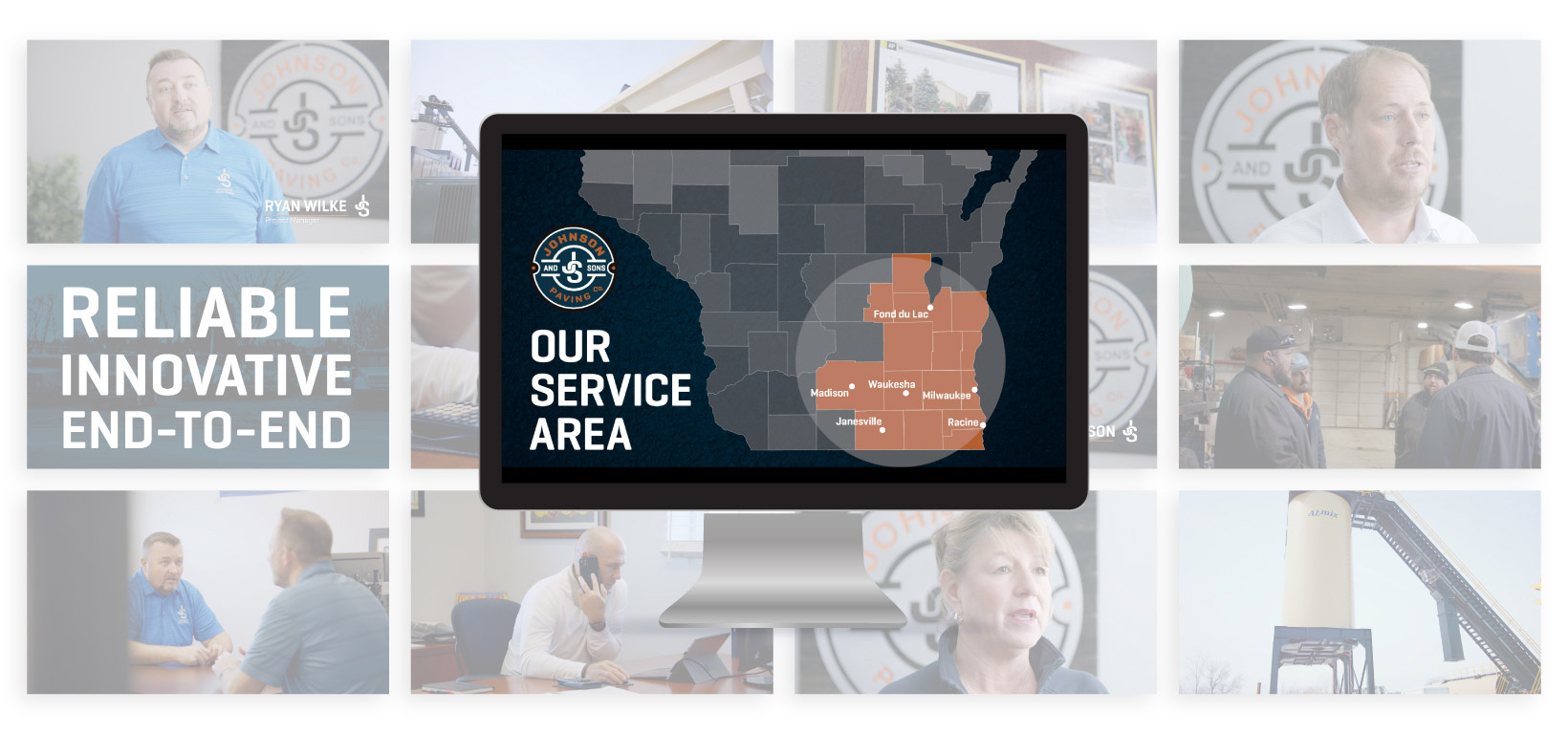 Johnson and Sons Paving Video Mockup on Tablet Johnson and Sons Paving Video Mockup on Tablet