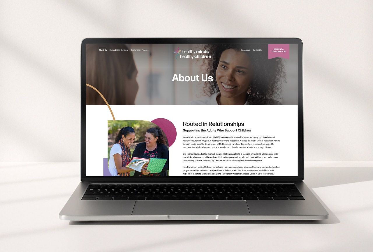 HMHC Website on Laptop Display