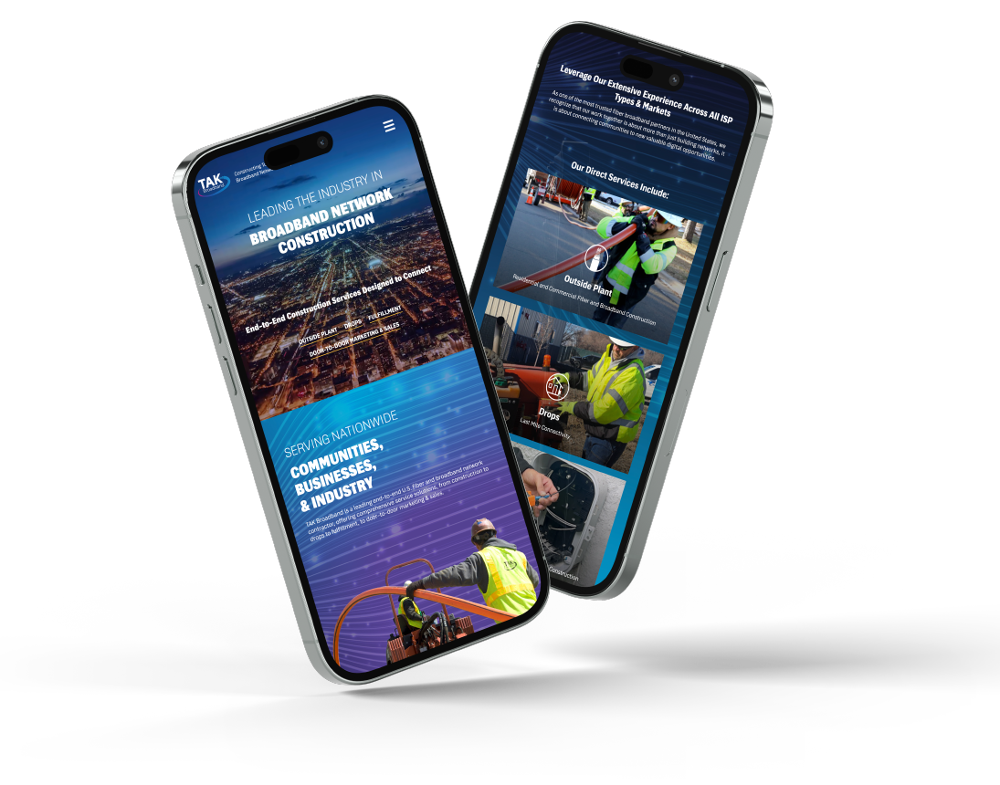 TAK Website Displayed on Phone Screen