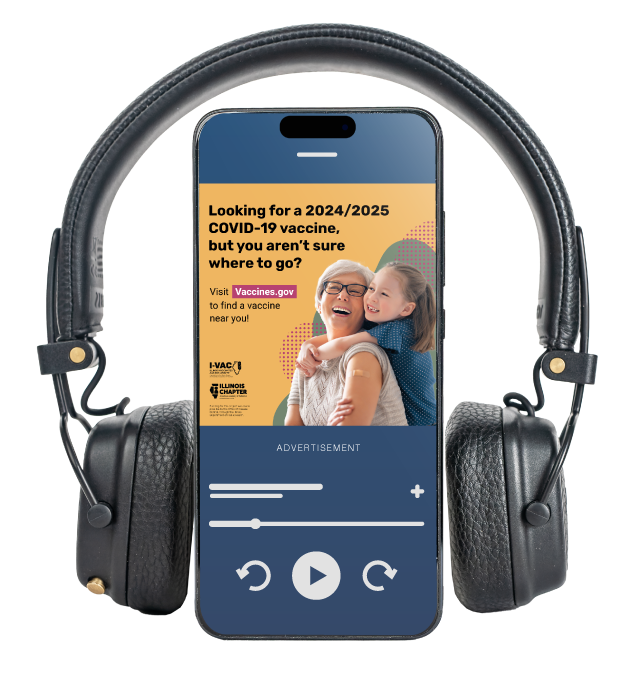 Headphones Around Audio Ad on Phone Headphones Around Audio Ad on Phone